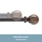 Kenney Mfg Kenney Jillian 1/2 Petite Cafe Decorative Window Curtain Rod, 48-86, Brown Marble KN55181 - alternate 6